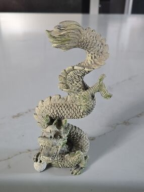 Source Unknown Dragon Terrarium Ornament - Beige with Green Accents